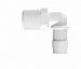 White Polypropylene Elbow 1/2 NPT x 5/8ID
