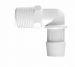 White Polypropylene Elbow 1/2 NPT x 3/4 ID