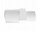 Conversion Nipple 1/4 NPT x 1/8 NPT in White Polypropylene