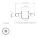 Rückschlagventil 3/32 (2,4 mm) ID Schlauch - ABS Gehäuse - 